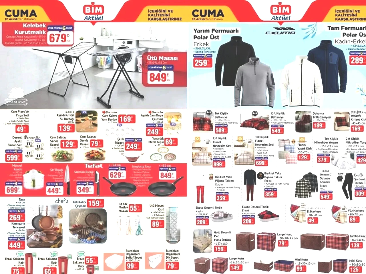 12 Aralık Cuma Bim Aktüel Ürünler Kataloğu