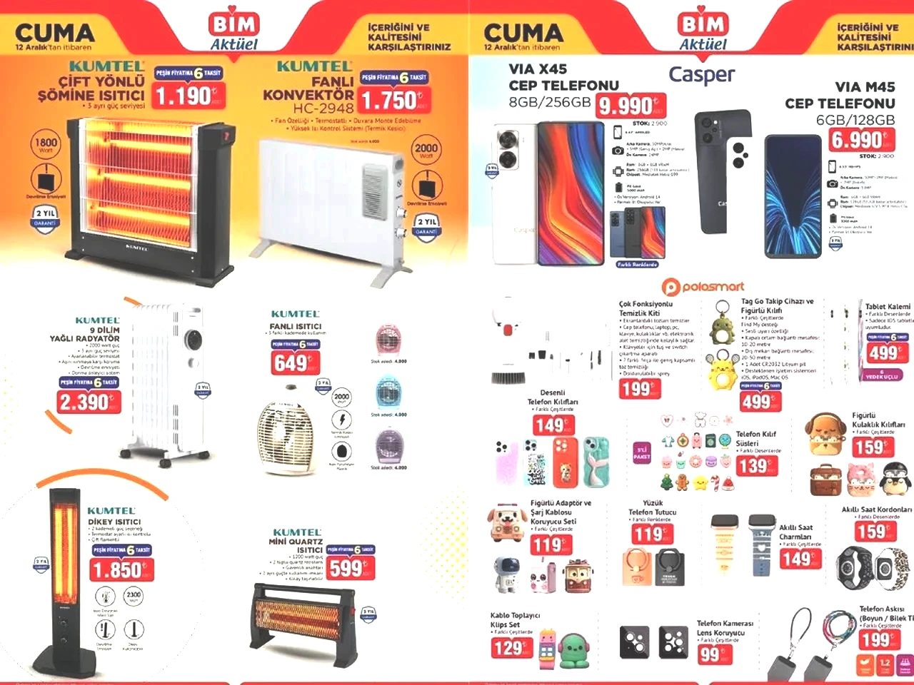 12 Aralık Cuma Bim Aktüel Ürünler Kataloğu